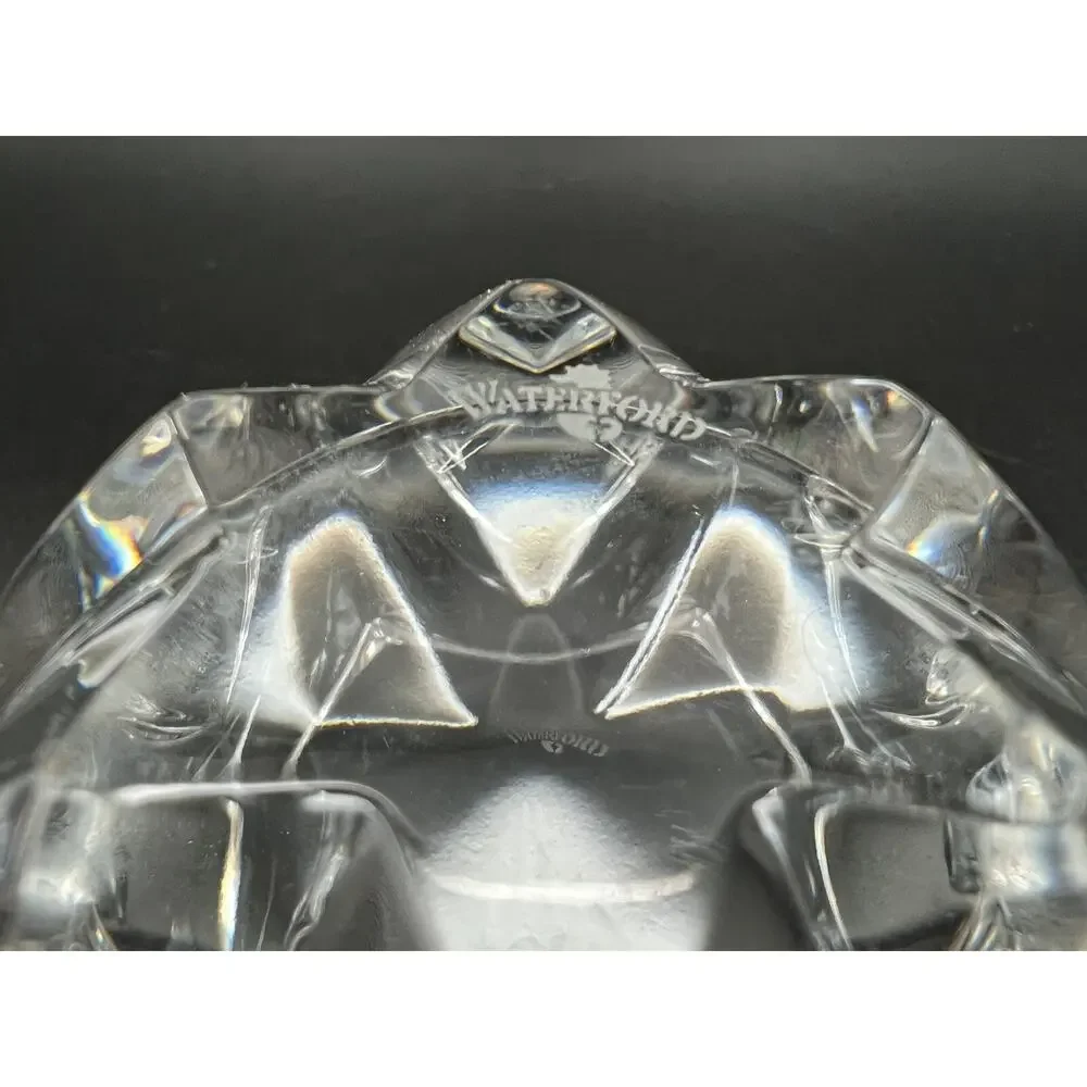 Waterford Crystal Lotus Shaped Votive Tea Light Candle Holder 2.5” Elegant Glass